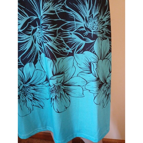 Borniu Womens Vneck Criss Cross Tank Beach Flower Sundress Size Xl-Blues/Floral - Picture 4 of 16